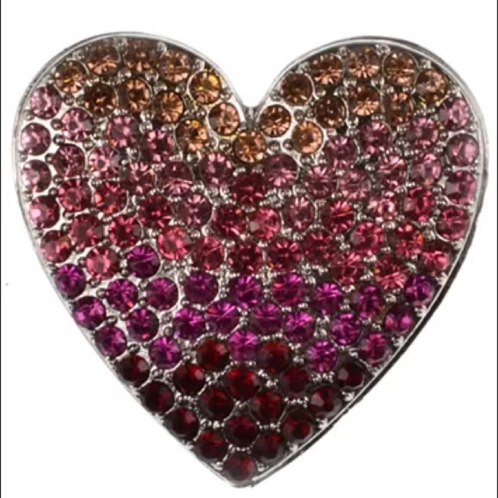 Holiday Lane Ombre Stone Heart Pin